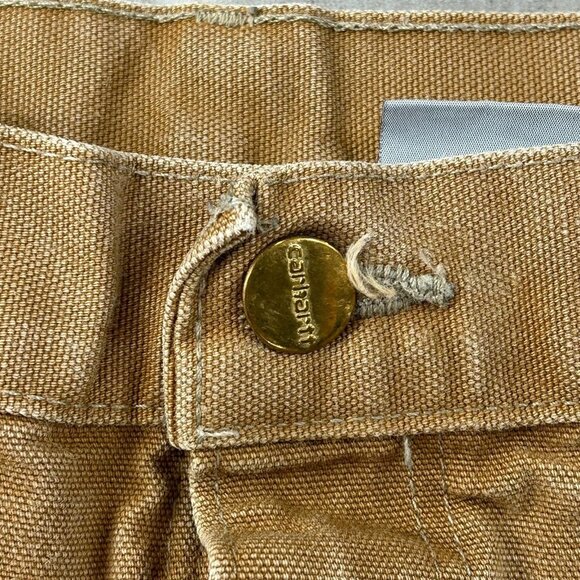 Carhartt Double Knee Pants Mens 46x32 B01 BRN Workwear Made in USA Distressed - Picture 7 of 12